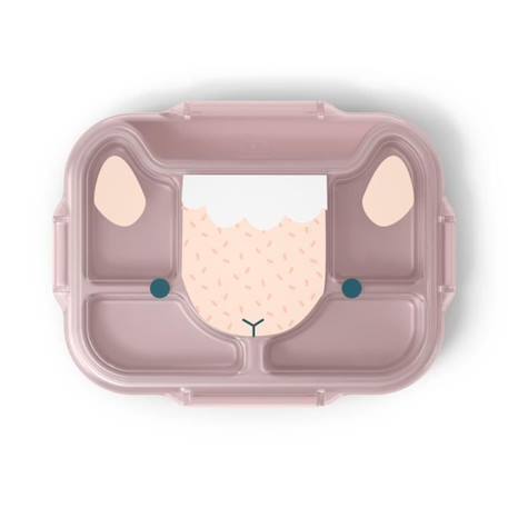 Lunch box - Plateau Repas Compartimenté - Idéal pour Ecole/Parc - MB Wonder Rose Sheep - MONBENTO BLANC 2 - vertbaudet enfant 