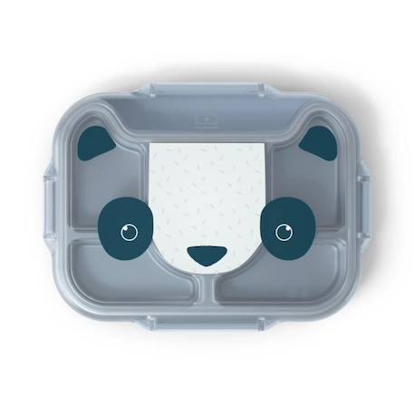 Boîte repas à compartiments - MONBENTO - MB Wonder Bleu Panda - Enfant - Lave-vaisselle - Rectangulaire BLANC 2 - vertbaudet enfant 