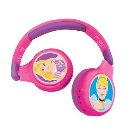 Casque sans fil BT confort pour enfants Princesses - LEXIBOOK - Volume limité à 85 dB ROSE 1 - vertbaudet enfant 