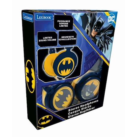 Casque audio Batman avec limitation de son JAUNE 4 - vertbaudet enfant 