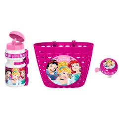 Jouet-Jeux de plein air-STAMP - DISNEY PRINCESSES - Combo Corbeille + Bidon + Sonnette - Fille - A partir de 3 ans