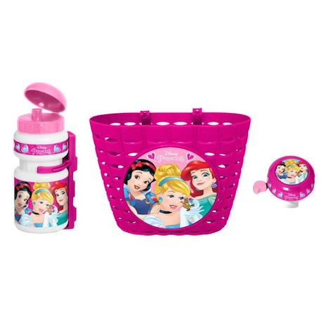 STAMP - DISNEY PRINCESSES - Combo Corbeille + Bidon + Sonnette - Fille - A partir de 3 ans ROSE 1 - vertbaudet enfant 