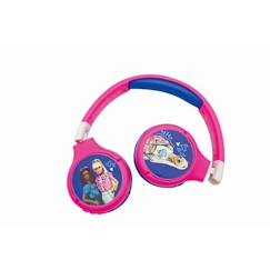Jouet-Jeux éducatifs-Jeux scientifiques-Casque audio Barbie 2 en 1 Bluetooth et Filaire pour enfants avec limitation de son - LEXIBOOK