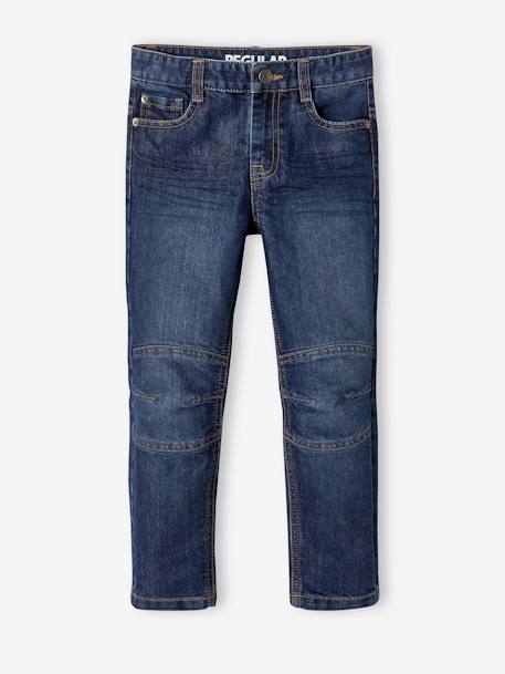 Jean droit MorphologiK indestructible LARGE 'waterless' garçon denim brut 1 - vertbaudet enfant 