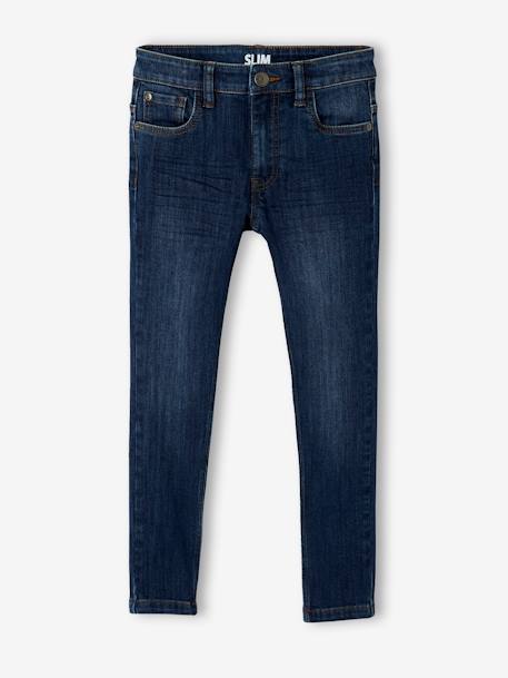 Jean slim indestructible 'waterless' garçon denim brut+stone 2 - vertbaudet enfant 