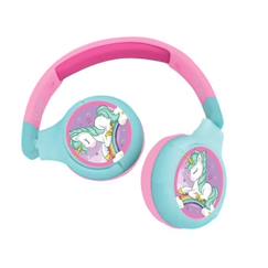 Jouet-Casque d'écoute - Licorne - 2 en 1 - Bluetooth® et Filaire - Limitation de son - Pliable et confortable