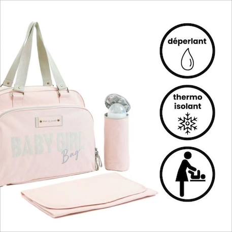 Sac à langer BABY ON BOARD SIMPLY BABYBAG - Rose ROSE 2 - vertbaudet enfant 