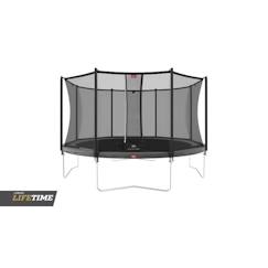 BERG - Favorit Regular Trampoline d'extérieur 380 Gris + Filet de sécurité Comfort  - vertbaudet enfant