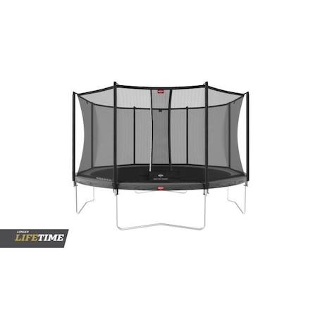 BERG - Favorit Regular Trampoline d'extérieur 380 Gris + Filet de sécurité Comfort GRIS 1 - vertbaudet enfant 