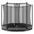 Trampoline BERG Favorit InGround 200 Grey + Filet de Securite Comfort GRIS 1 - vertbaudet enfant 