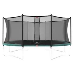 Jouet-Jeux de plein air-Trampolines-Trampoline BERG Grand Favorit Regular 520 Green + Safety Net Comfort