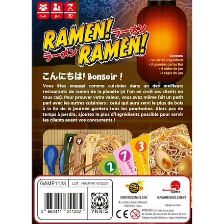 Ramen ! Ramen ! - Jeu de societé - Prépare le meilleur Ramen - 1 à 4 joueurs BLANC 3 - vertbaudet enfant 