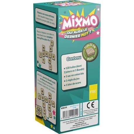 Jeu de société Mixmo - Asmodee - 2 à 6 joueurs - A partir de 8 ans - Construisez votre grille de mots BLEU 3 - vertbaudet enfant 