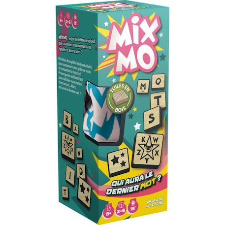 Jeu de société Mixmo - Asmodee - 2 à 6 joueurs - A partir de 8 ans - Construisez votre grille de mots BLEU 4 - vertbaudet enfant 