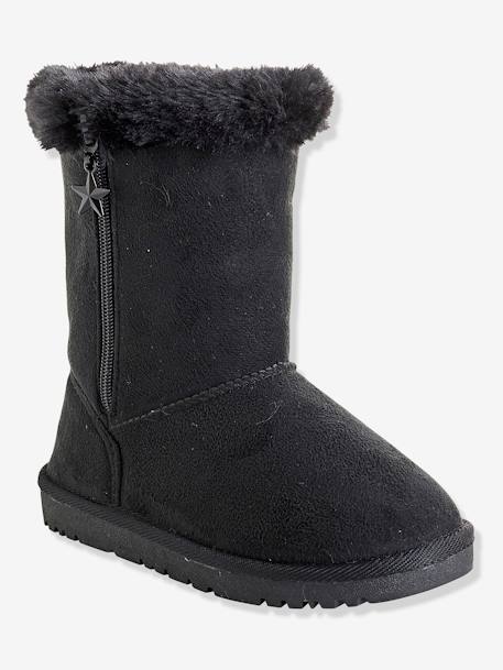 Bottes fourrées fille Noir 2 - vertbaudet enfant 