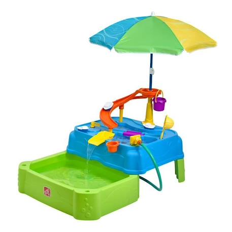 Table d'eau Waterpark Wonders Two-Tier - Step2 - Bleu/Vert - Extérieur - 18 mois+ BLEU 1 - vertbaudet enfant 