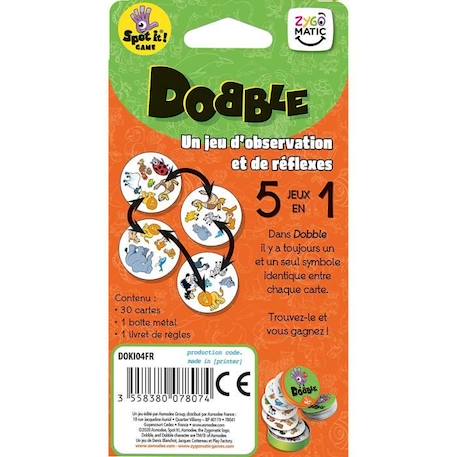 Zygomatic | Dobble : Kids - Édition 2021 | Jeu de société | À partir de 4 ans | 2 à 5 joueurs | 10 minutes VERT 2 - vertbaudet enfant 