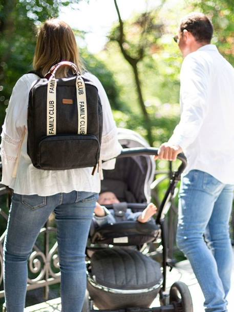 Sac à dos à langer Family Club Signature CHILDHOME écru+noir+vert 10 - vertbaudet enfant 