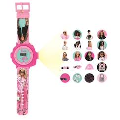 Jouet-Jeux éducatifs-Montres-Montre digitale Barbie - LEXIBOOK - Projection 20 images - Bracelet ajustable