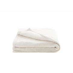 Linge de maison et décoration-Linge de lit bébé-DOMIVA Couverture Microdoux - Microfibre 100% Polyester - Blanc - 75 x 100 cm