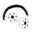 Casque 2 en 1 Bluetooth® et Filaire pliable pour enfants avec limitation de son et design Football BLANC 2 - vertbaudet enfant 