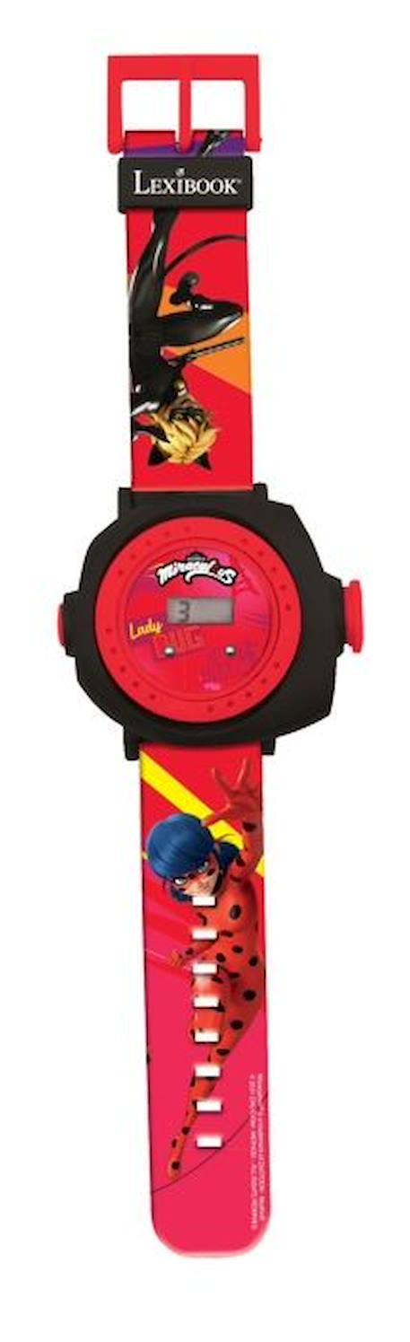 Montre digitale pour enfant - LEXIBOOK - Miraculous - Projection de 20 images - Bracelet ajustable - Rouge ROUGE 1 - vertbaudet enfant 