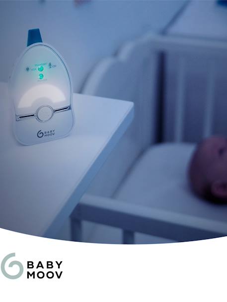 Ecoute-bébé Easy Care portée 500 mètres BABYMOOV blanc/noir 2 - vertbaudet enfant 