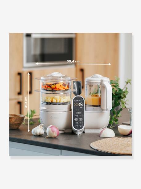 Robot multifonction BABYMOOV Nutribaby+ Préparateur culinaire cuiseur et mixeur beige+Industrial grey+Opal green 5 - vertbaudet enfant 