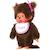 Monchhichi Peluche Fille Bavoir Rose et blanc 20 cm - 25555 BLANC 1 - vertbaudet enfant 