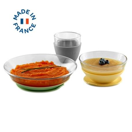 BEABA, Coffret repas verre Yellow JAUNE 1 - vertbaudet enfant 