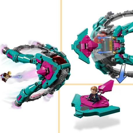 LEGO® Marvel 76255 Le Nouveau Vaisseau des Gardiens Volume 3, Jouet Spatial, Les Gardiens de la Galaxie BLANC 4 - vertbaudet enfant 