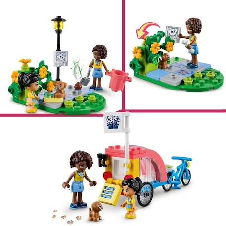 LEGO® Friends 41738 Le Vélo de Sauvetage Canin, Jouet Enfants 6 Ans, avec Figurine de Chiot BLANC 4 - vertbaudet enfant 