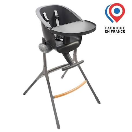 BEABA, Chaise Haute Up&Down dark grey GRIS 1 - vertbaudet enfant 