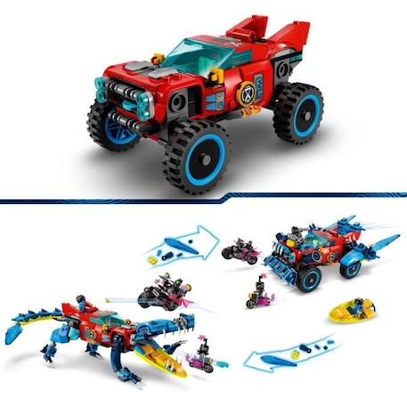 LEGO® DREAMZzz 71458 La Voiture Crocodile, Jouet de Voiture 2-en-1, un Monster Truck BLANC 3 - vertbaudet enfant 