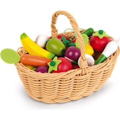 Puériculture-Panier de 24 Fruits Et Légumes en Bois - JANOD - Dès 3 ans
