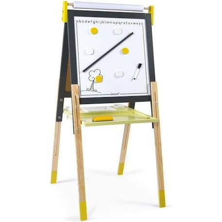 Tableau Enfant Double Face en Bois JANOD - Réglable - Gris et Jaune - Dès 3 Ans GRIS 1 - vertbaudet enfant 