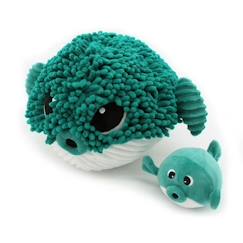 -Peluche Les Ptipotos Poisson Globe et son bébé - LES DEGLINGOS - Plush - Blanc - Mixte - 12 mois