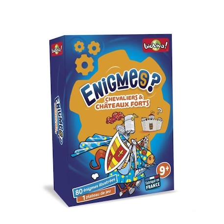 Jeu éducatif - BIOVIVA - Enigmes Chevaliers et châteaux forts - 80 énigmes illustrées - Fabriqué en France BLEU 1 - vertbaudet enfant 