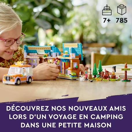 LEGO® Friends 41735 La Mini Maison Mobile, Jeu Camping avec Voiture Jouet, et Mini-Poupées BLANC 6 - vertbaudet enfant 