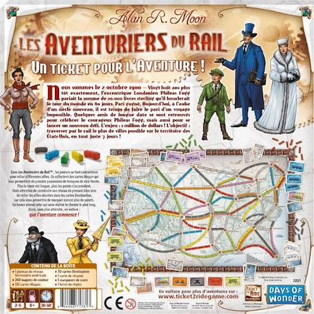 Les Aventuriers du Rail - Unbox Now - Jeu de société - À partir de 8 ans - 2 à 5 joueurs - Compatible avec Alexa - Days of Wonder MARRON 2 - vertbaudet enfant 