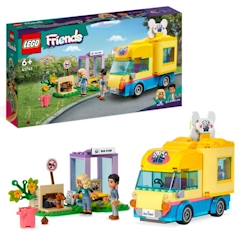 Jouet-LEGO® Friends 41741 La Fourgonnette de Sauvetage Canin, Jouet Animaux Enfants 6 Ans, Série 2023