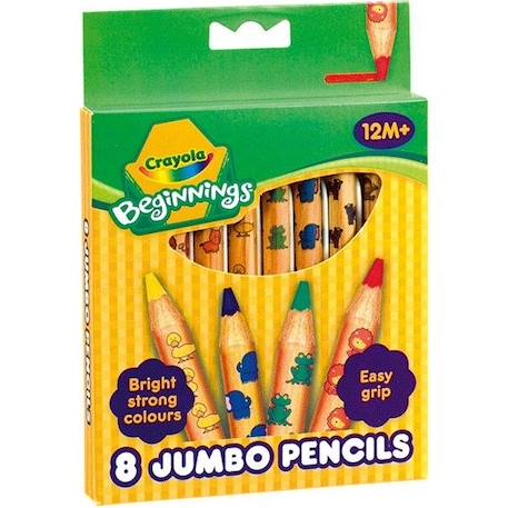 Crayola - Maxi crayons de couleur - Mine solide et facile à attraper - Pour enfants à partir de 12 mois JAUNE 1 - vertbaudet enfant 