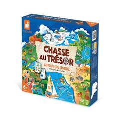 Jeu de Société Enfant - JANOD - Chasse au Trésor Autour du Monde - 120 énigmes - Jeu coopératif  - vertbaudet enfant