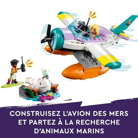 LEGO® Friends 41752 L’Hydravion de Secours en Mer, Jouet Avion avec Figurine Baleine et Mini-Poupées BLANC 4 - vertbaudet enfant 