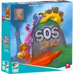 Jouet-Jeux de société-Jeux classiques et de réflexion-Jeu de société - IELLO - SOS Dino - Pour enfants de 7 ans et plus - Durée de 30 min - Bleu