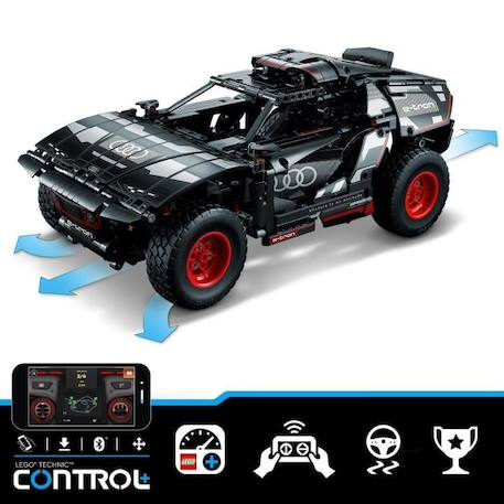 LEGO® Technic 42160 Audi RS Q e-tron, Voiture de Rallye Télécommandée, Maquette Off-Road Dakar BLANC 4 - vertbaudet enfant 