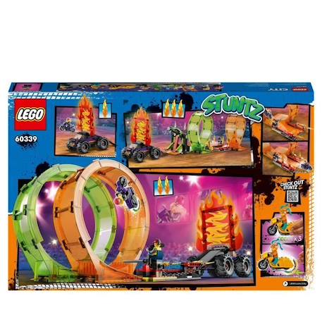 LEGO 60339 City Stuntz L’Arène de Cascade avec Double Looping, Monster Truck Jouet, avec Moto, Figurine Cascadeur, Enfants Dès 7 ORANGE 6 - vertbaudet enfant 