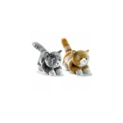 -Peluche - ANIMA - Chaton joueur gris - Mixte - 20 cm - Intérieur