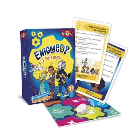 Bioviva - Enigmes Métiers - Jeu de cartes pour enfants à partir de 7 ans BLEU 5 - vertbaudet enfant 