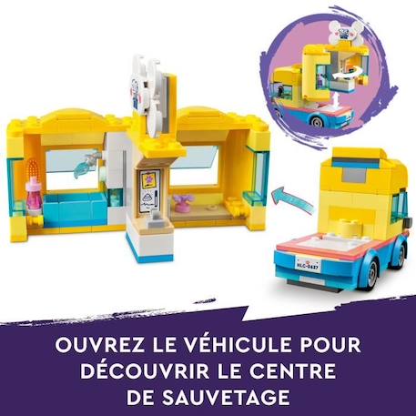 LEGO® Friends 41741 La Fourgonnette de Sauvetage Canin, Jouet Animaux Enfants 6 Ans, Série 2023 BLANC 4 - vertbaudet enfant 